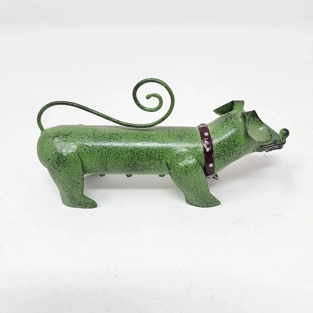 Vintag3 Metal Dachshund Figurine Heart Leg Tattoo 5
